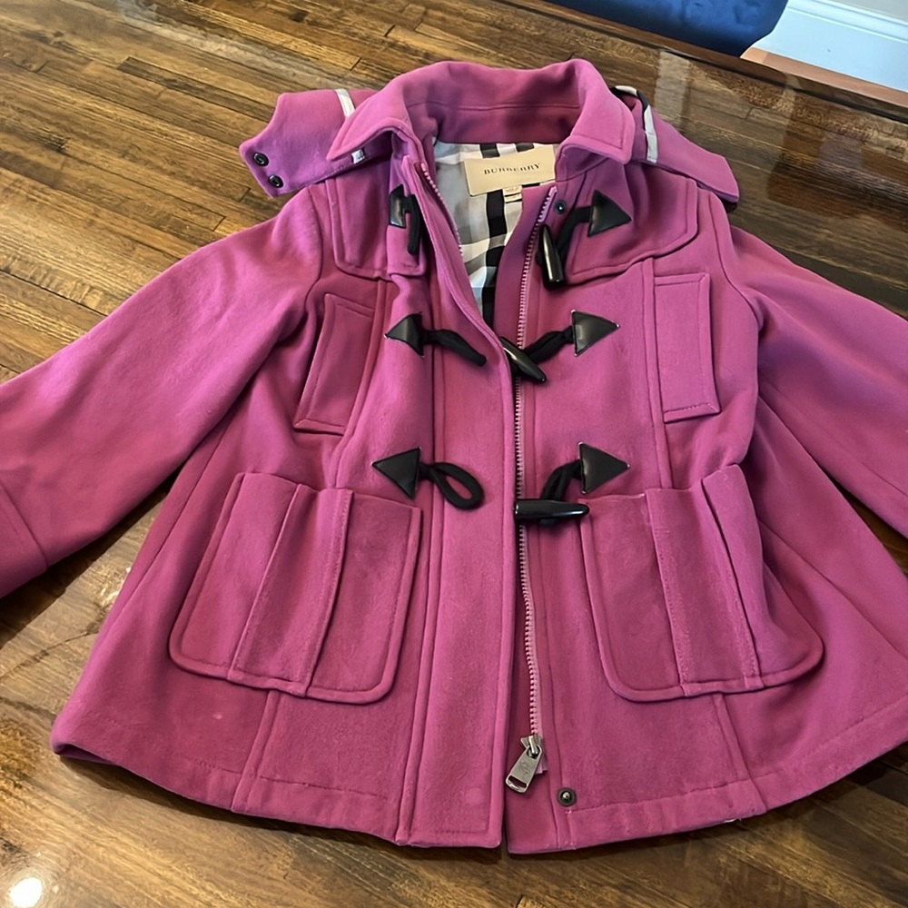 Burberry coat children Plum